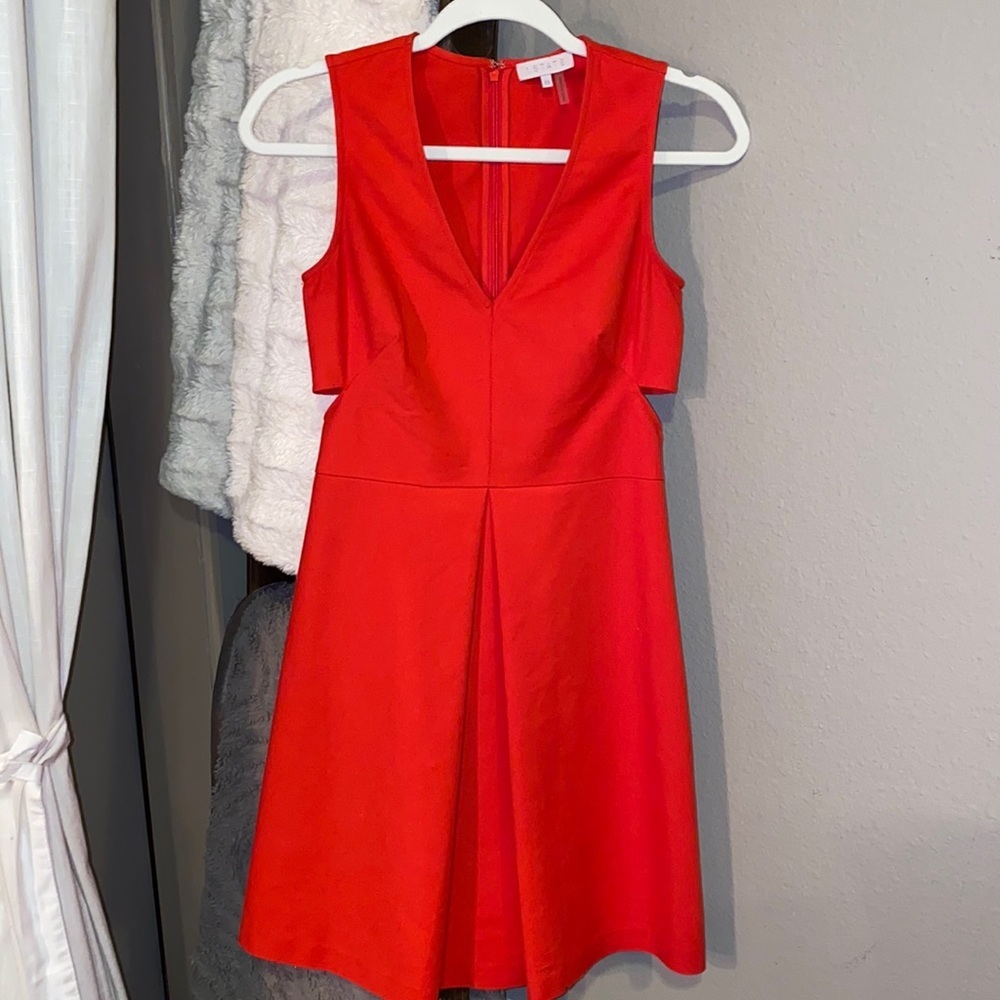 1. STATE red dress size XS side cutouts sleeveless​